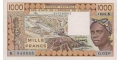 Senegal (W.A.S) 1000 1988 UNC P-707K/a
